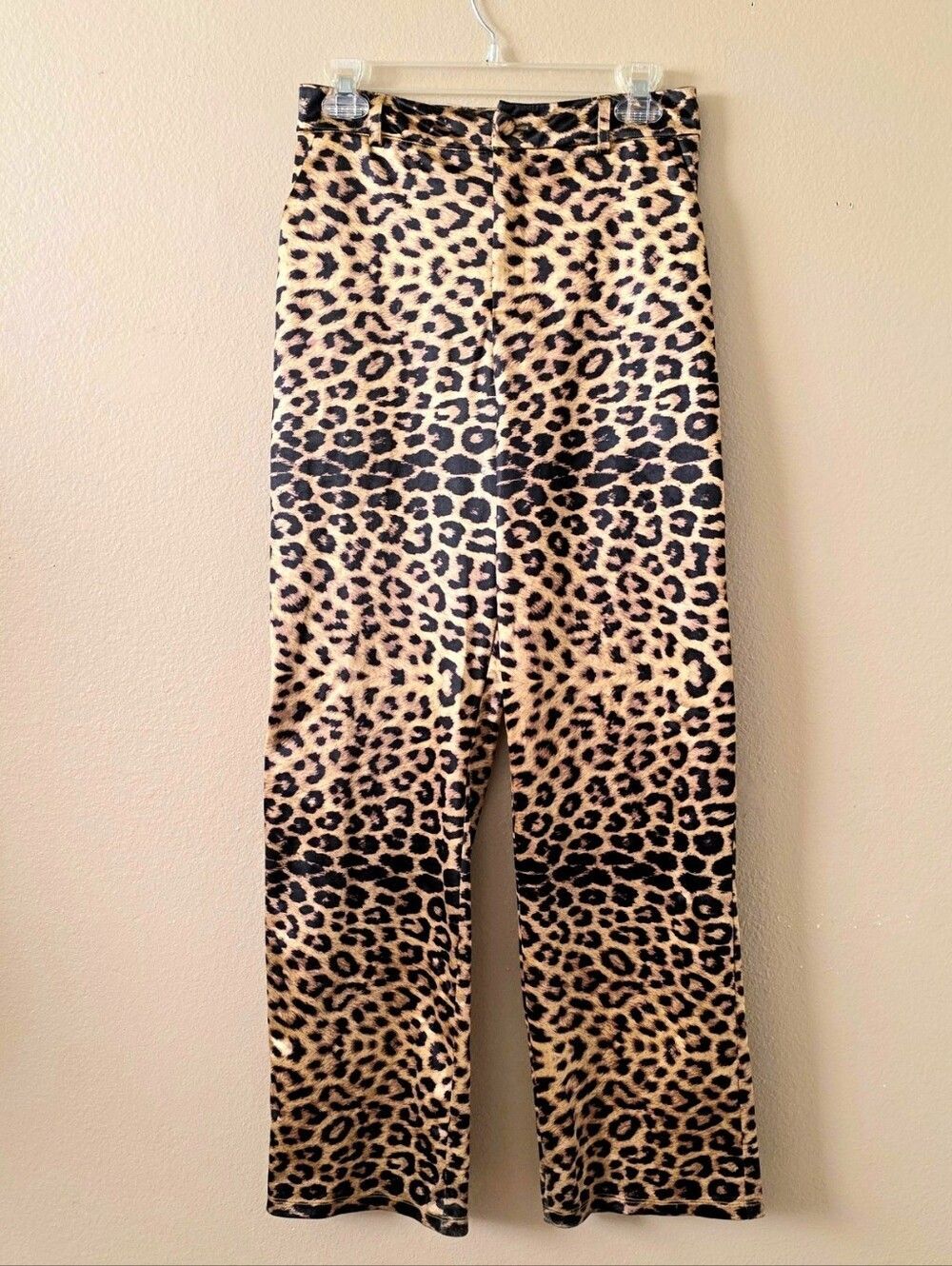 Meshki Ivanna Leopard Print High Waisted Pants - Size Medium